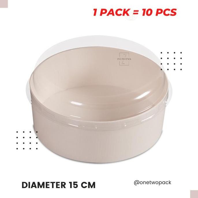

TERLARIS - [WB61A] Wooden Cake Box Bulat Diameter 15 cm Kotak Kue Bolu