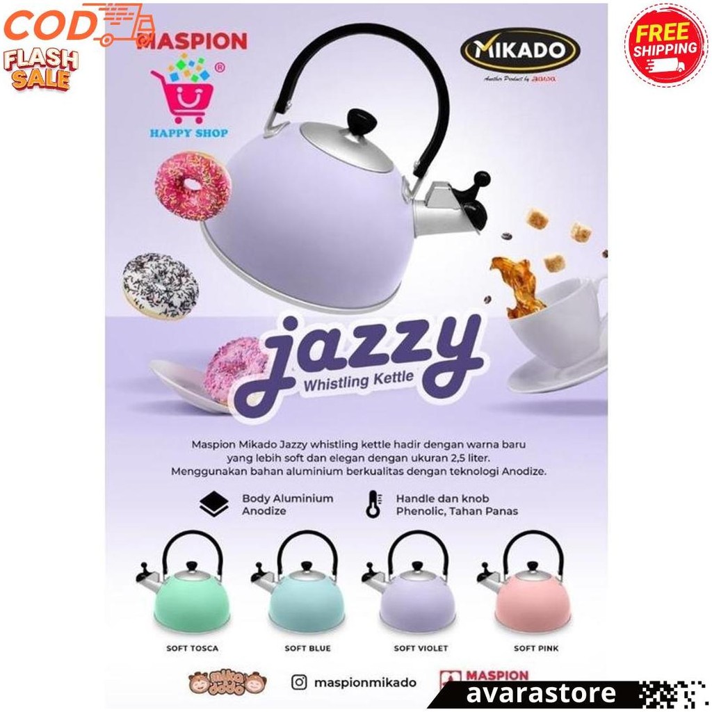 Maspion Teko Bunyi Summer Jazzy Original Produk
