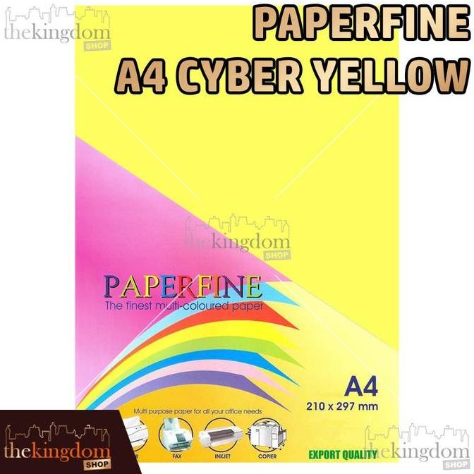 

NEW Paperfine Kertas HVS Warna A4 Cyber Yellow Kuning Tua Isi 500 Lembar Kode Warna 363