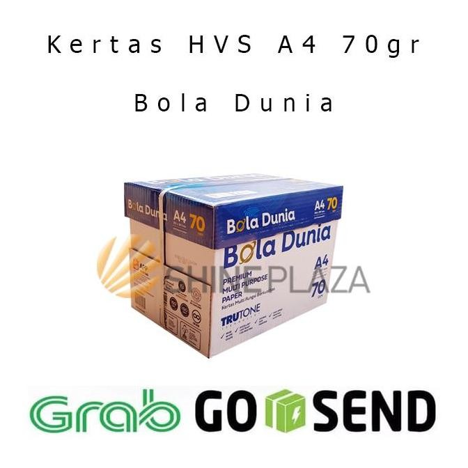 

Kertas HVS A4 70gr Bola Dunia 1 Dus - Khusus Gosend
