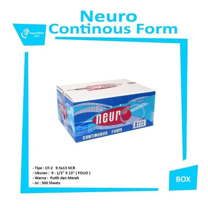 

TERMURAH - NEURO - Continous Form 2 Ply 9 1/2 x 13 ( Folio ) NCR - Box