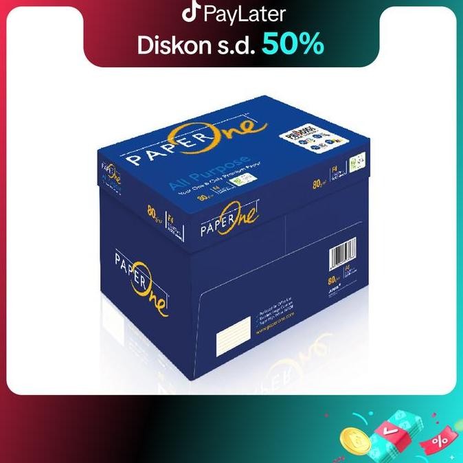 

PaperOne Kertas F4 80gr All Purpose 1 Box (2500 lembar) Kertas HVS