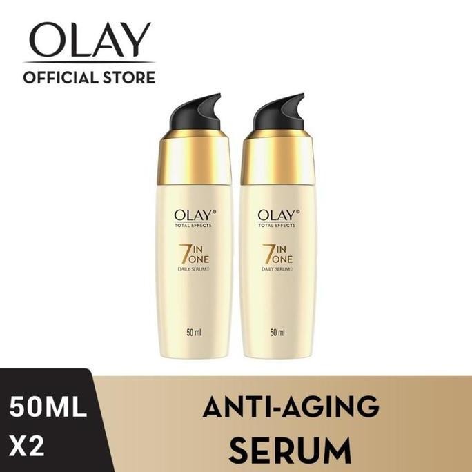 TERMURAH - Olay Total Effects 7in1 Anti-ageing Serum 50ml - Paket Isi 2