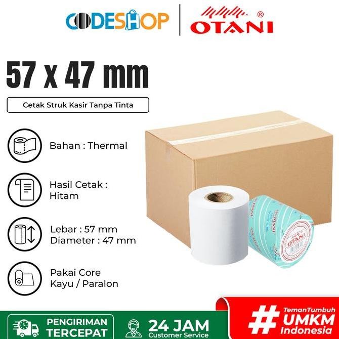 

Dus Kertas Thermal Otani 57x50 mm Printer Kasir Kassen Iware Blueprint