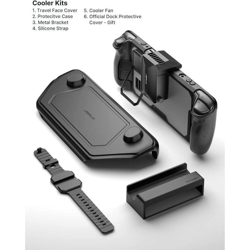 Jsaux Pc0104 Modcase For Steam Deck With Cooling Fan / Cooler