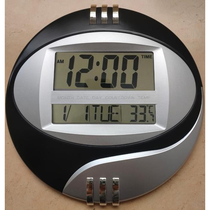 JAM DINDING DIGITAL ESA 806 T - JAM DIGITAL BULAT - FITUR LENGKAP