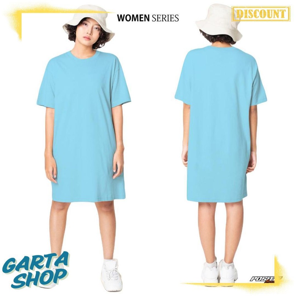 Baju Kaos Dress Wanita Lengan Pendek Dres Polos Wanita Oversize Jumbo Positif Merch Terlengkap Dan T