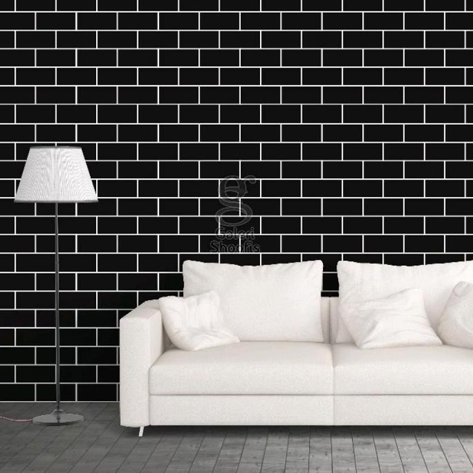 Wallpaper Bata Hitam Wallstiker Dinding Bata Hitam Stiker Bata.