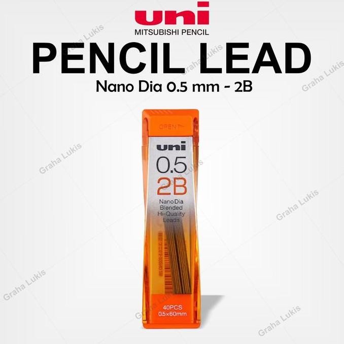 

Uni Nano Dia Pencil Lead 0.5 Mm 2B / Isi Pensil Mekanik 2B - 0.5 Mm