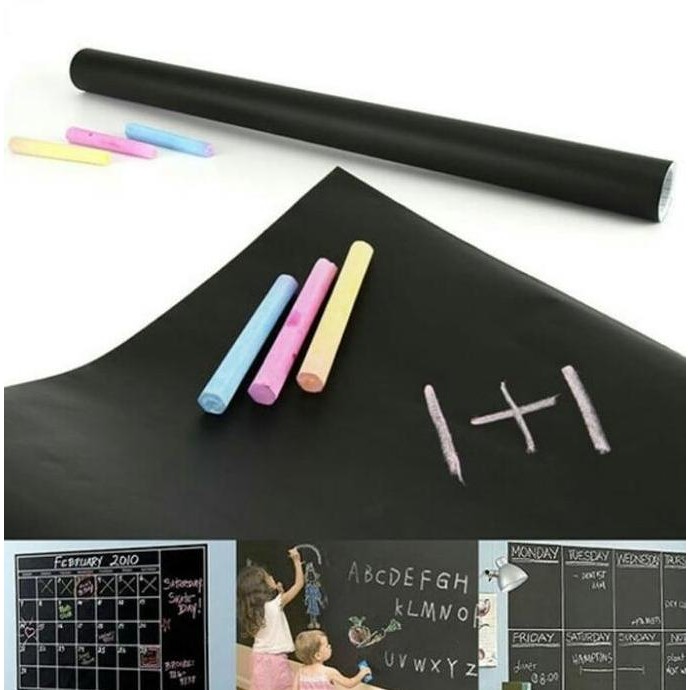 

Sticker Blackboard Wallpaper Dinding Stiker Papan Tulis 45 X200 Cm