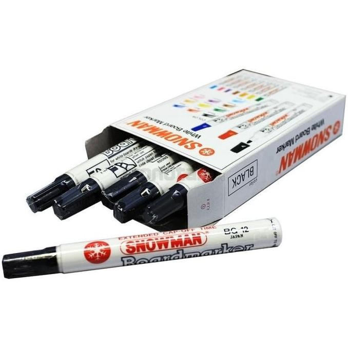 

Isi 6 Pcs Spidol Whiteboard Snowman Bg 12 Hitam