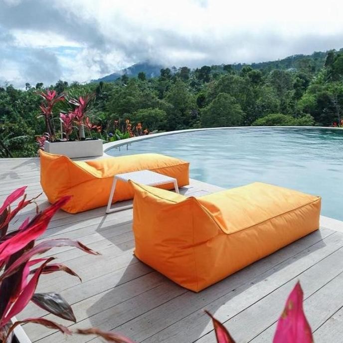 Bean Bag - Long - Large - Canvas Sbl / Motif ( Just Cover )