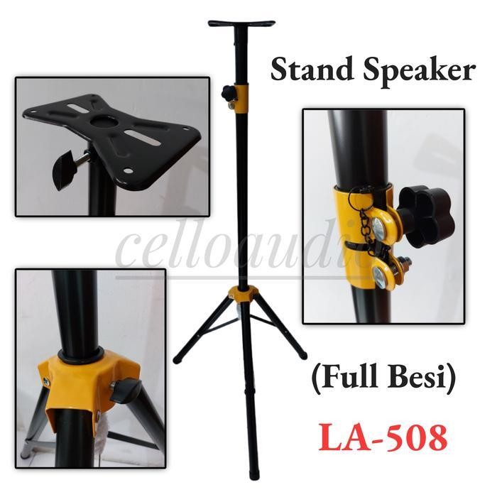 Speaker Stand Tripod LA-508 (1 Set) Speaker Standing Full Besi Terbaru Berkualitas