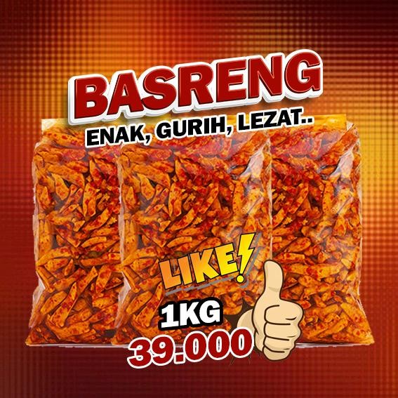 

Basreng Original Pedas Daun Jeruk Viral 1KG Cemilan Sultan Cianjur Snack Sajodo Jajanan Grosir Enak