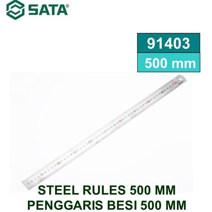 

Penggaris Besi 500 Mm Steel Rules 50 Cm Sata Tools