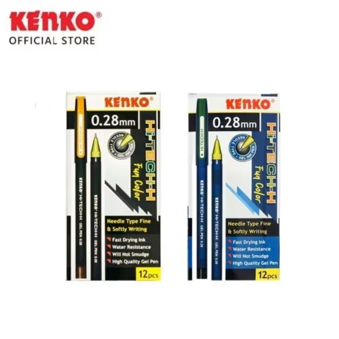 

( 1 BIJI ) KENKO GEL PEN HI-TECH 0.28 MM FUN COLOR
