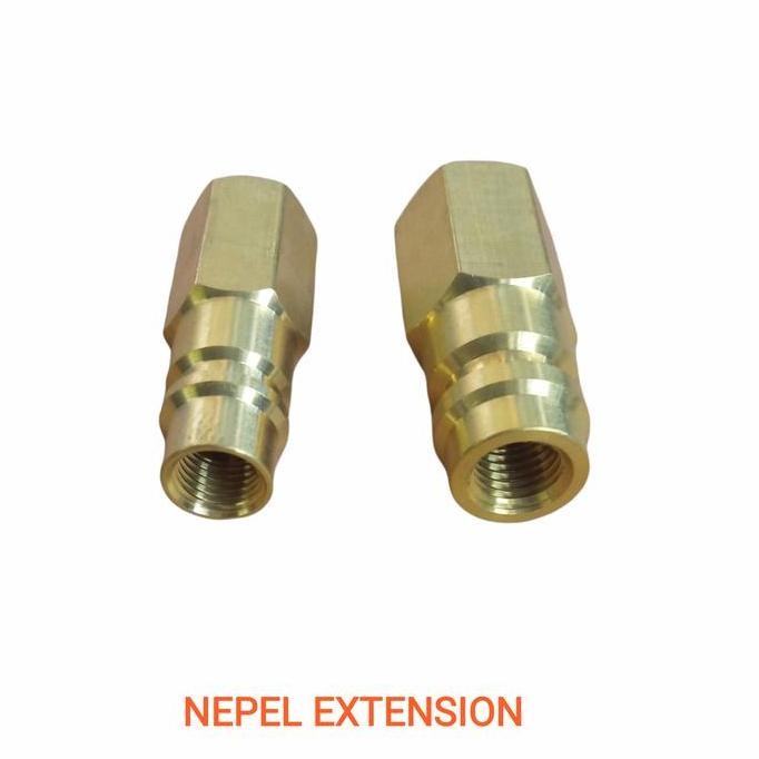 Promo NEPEL MESIN FLUSHING AC NEPEL EXTENSION R12 KE R134 SEPASANG (HI&LOW) COD