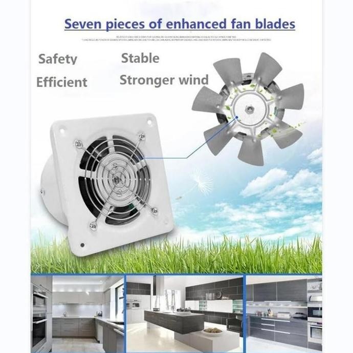 (COD) Exhaust fan kamar mandi Booster Fan 4 / 6 / 8 Inci Kipas Exhaust Ventilasi Dinding Exhaust Fan