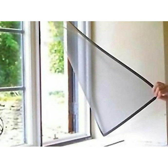 Kasa nyamuk magnet bahan fiber , untuk jendela dan pintu