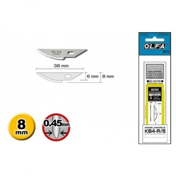

Promo! Refill Cutter Pen Kb4-R/5 Olfa Spare Curved Art Blade For Ak-4