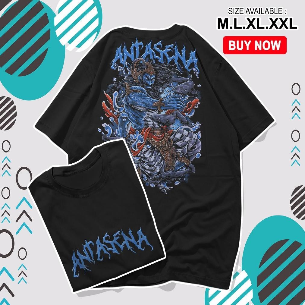 Promo [ Legend Of Java Avatar Series ] T-Shirt Antasena Hitam Kaos Katun Combed