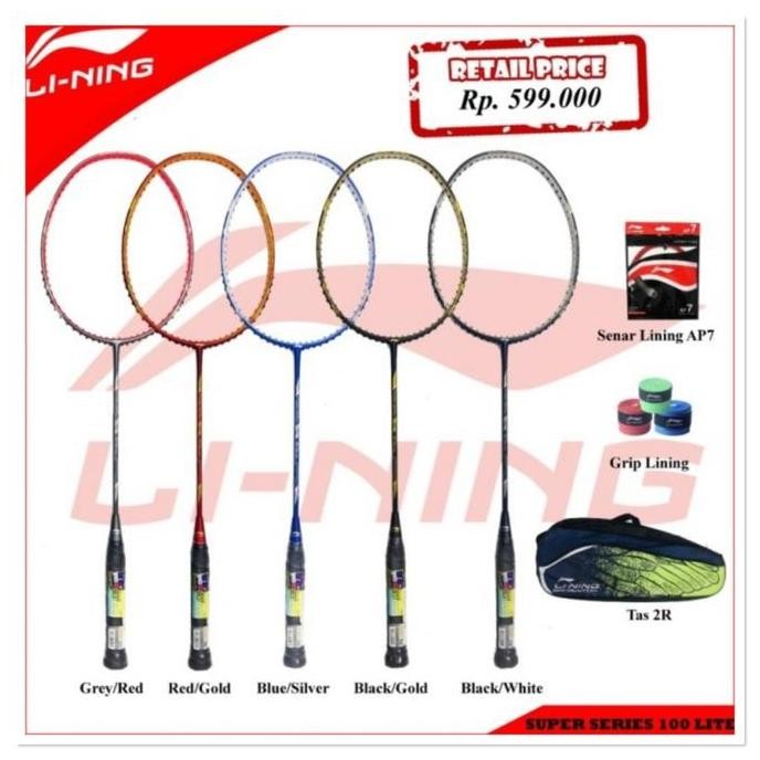 Sale Raket Badminton Lining Super Series Ss 100 Lite Full Set Original
