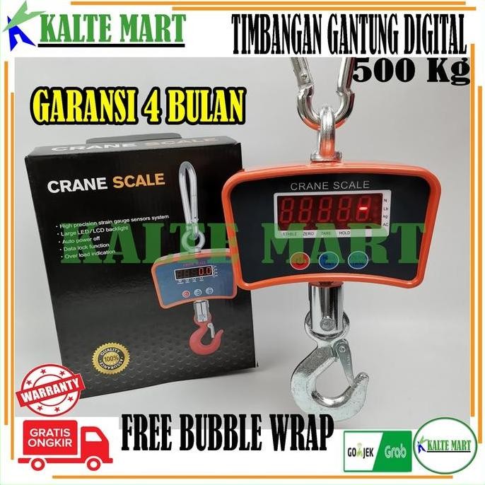 Timbangan Gantung Digital Timbangan Barang Digital 500Kg 0,2Kg