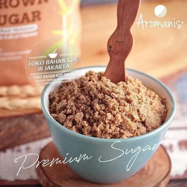 

Baru Aromanis Brown Sugar 500gr Repack Gula Tebu Organik Molasses