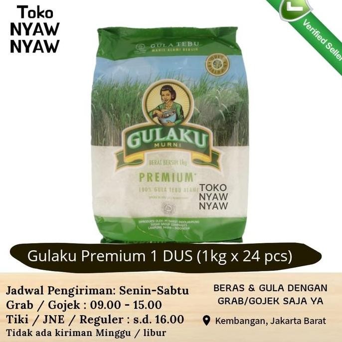 

Baru Gulaku Premium Hijau 1kg (Dus Isi 24 Pack) Gula Pasir Grosir