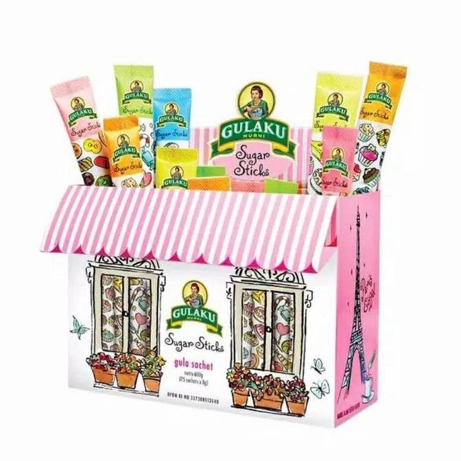 

Baru Gulaku Stickpack Paris Box 600 Gram - Isi 75 Sachet x 8 Gram