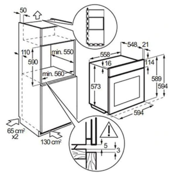 Electrolux Eog1102Cox Oven Gas Tanam Garansi Resmi