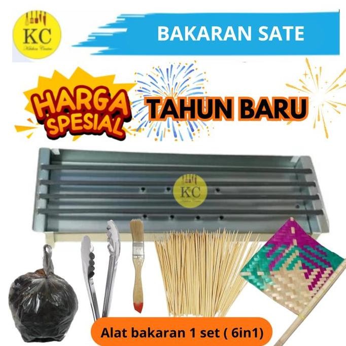 Paket Komplit Pembakaran Sate Alat Bakar Sate Alumunium Bakaran Sate