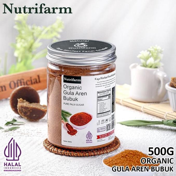 

Baru Nutrifarm Gula Aren Bubuk 500gr - Gula Palem Organik Grade Premium