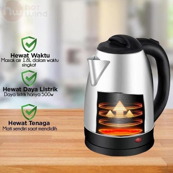 Teko Listrik Pemanas Air Panas Stainless