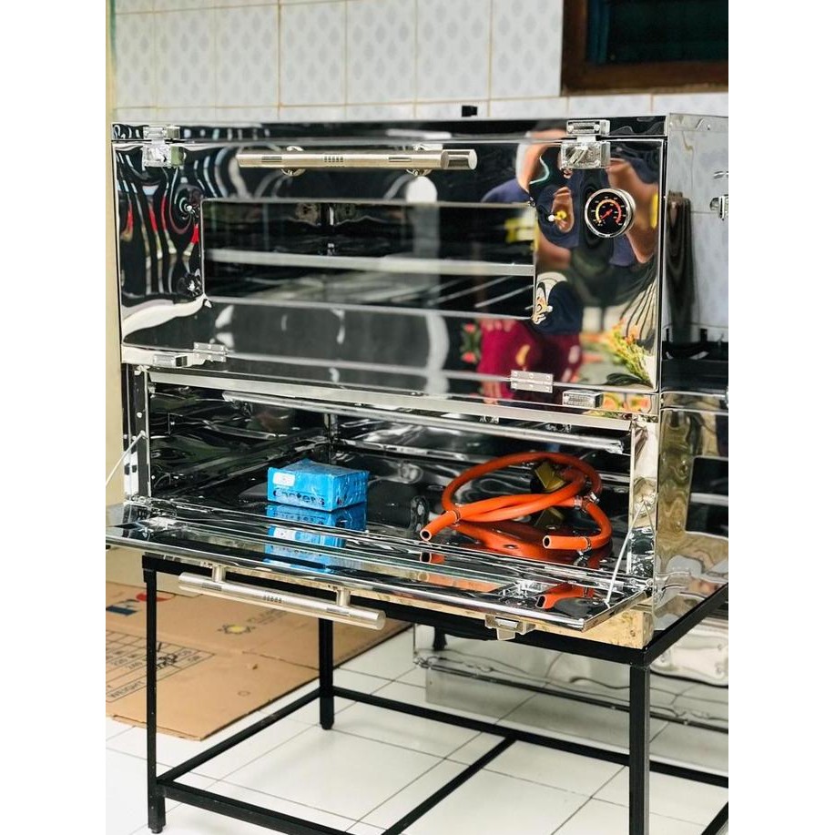 Oven Gas Manual Bahan Stainless Ukuran 90 X 55 X 70 Cm