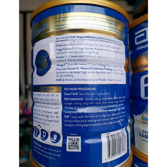 

Promo Susu Ensure Gold Rasa Vanila/Coklat Ukuran 850Gr/800Gr Susu Dewasa/Orang Tua/Manula