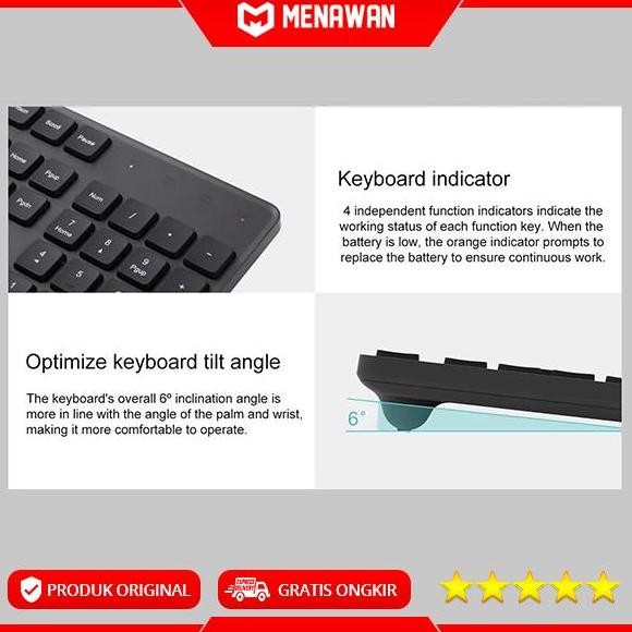 Grosir Xiaomi Mi Wireless Keyboard & Mouse Set 104 Key Combo Mouse Keyboard