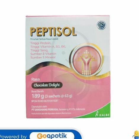 

Promo Peptisol Rasa Chocolate Delight 63 Gram Box 3 Sachet (189 Gram)