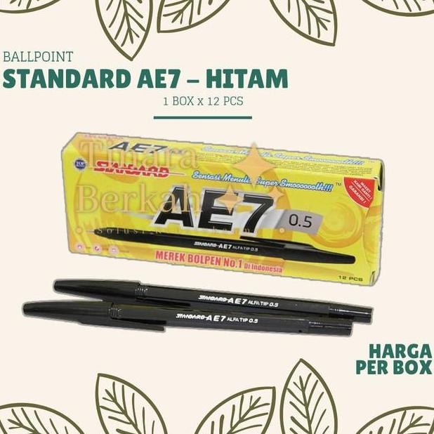 

Pulpen Standard Ae-7 Hitam / Pena Pen Ae7 Murah / 1 Box Isi 12 Pcs