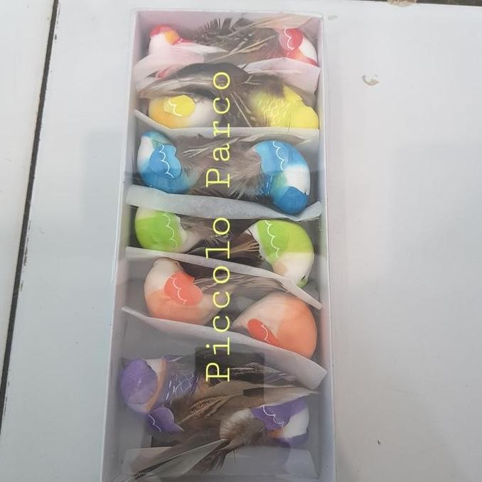 Box Of Artificial Canary Birds/Burung Kenari Imitasi - Mix Colours