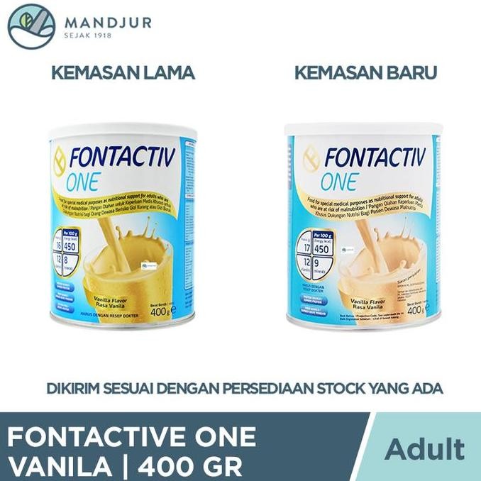 

Grosir Fontactiv One Rasa Vanila 400 Gr - Susu Penambah Nutrisi Dewasa