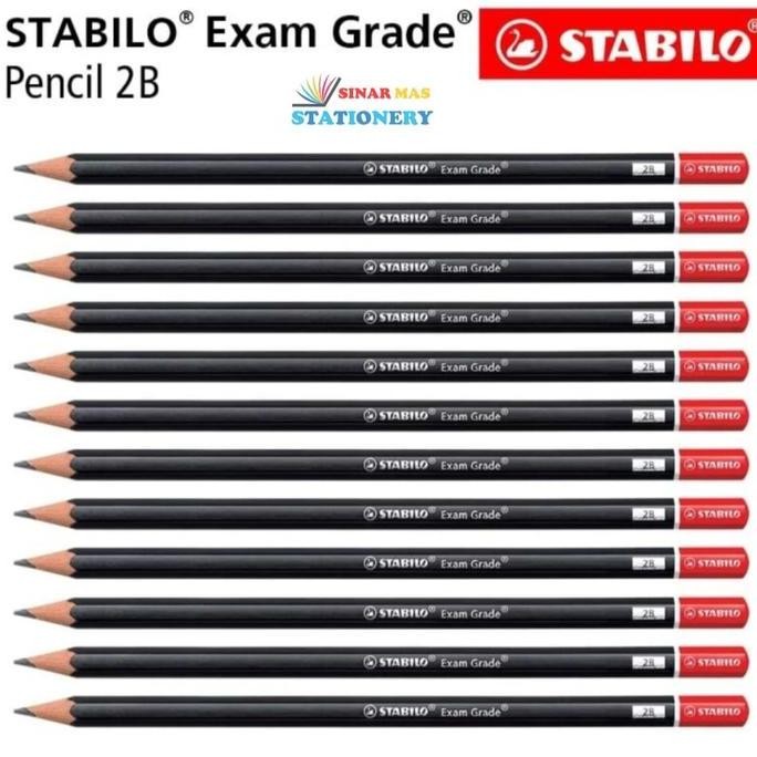 

Pensil 2B Stabilo Exam Grade / Pensil Kayu Hitam Ujian Unbk ( 12 Pcs )