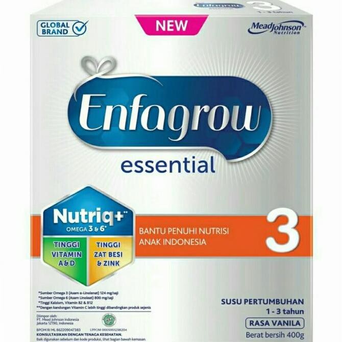 

Promo Enfagrow Essential 3 1-3 Tahun 400 Gr