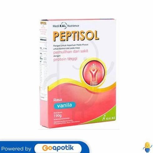 

Murah Peptisol Susu Pangan Untuk Keperluan Medis Rasa Vanila 190 Gram Box