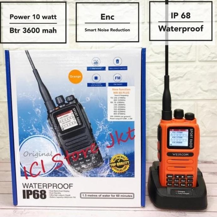 Promo Ht Weircom Wr 88Plus Sport 6Band Anti Air Ori Weircom 88Plus Orange Sp