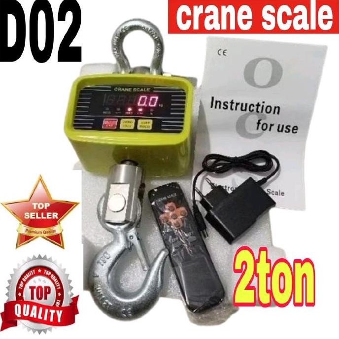 Top Crane Scale 2Ton/2000Kg Timbangan Gantung Digital 2Ton