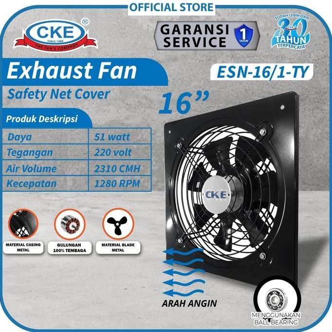Wall Exhaust Fan 16" Inch Kipas Exhaust Fan Dinding Industrial 16 Inch