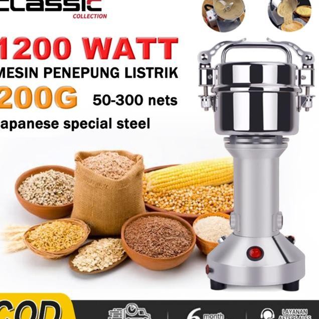 

200G Mesin Grinder Bubuk Tepung Bumbu Penepung Mesin Giling Listrik Mesin Giling Bumbu Rempah Penggiling Kopi