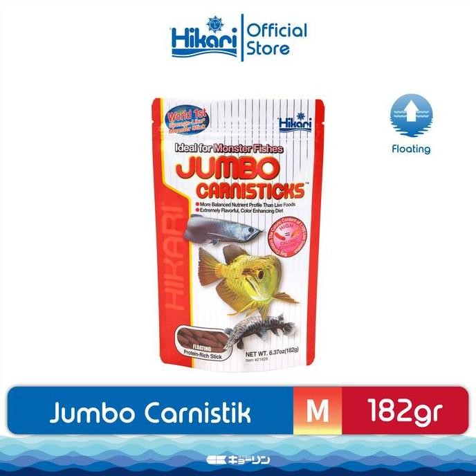 TERBARU HIKARI JUMBO CARNISTICKS 182GR - PAKAN IKAN PREDATOR CARNIVORE