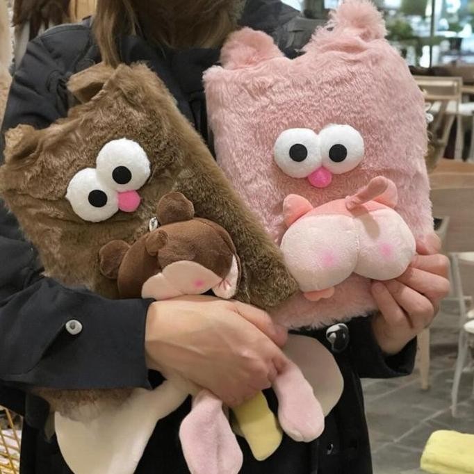 

Tersedia Fluffy Cute Cat Plush Notebook Diary Novelty Journal Gift Unik